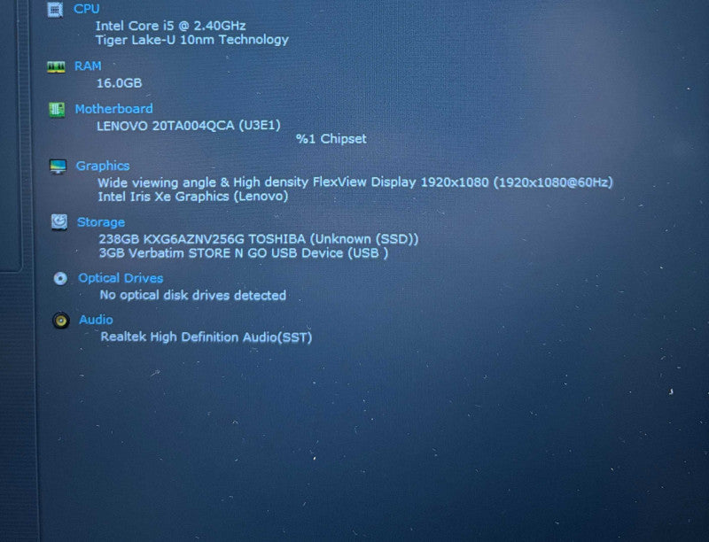 Lenovo ThinkPad E14 i5-1135G7@2.4GHz 16GB RAM 256GB SSD FRENCH KEYBOARD  Lap200