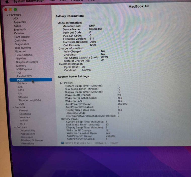 Apple MacBook Air 13" Early 2015 i5-5250U 8GB 256SSD No Power Adapter