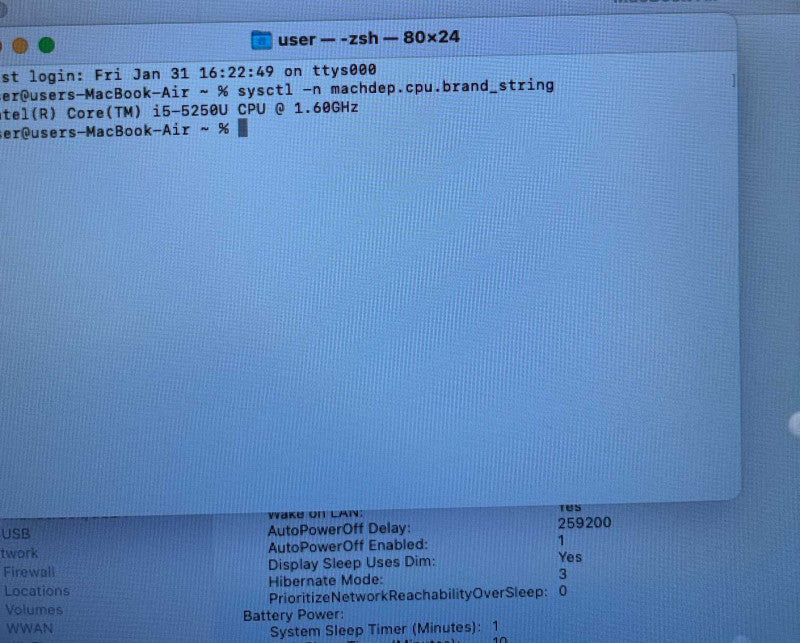 Apple MacBook Air 13" Early 2015 i5-5250U 8GB 256SSD No Power Adapter