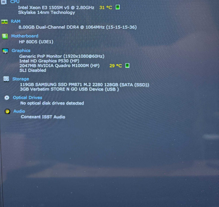 HP ZBook 15 G3 TOUCH XEON E3-1505M 8GB RAM Missing Key For Parts/Repair READ!  Lap200