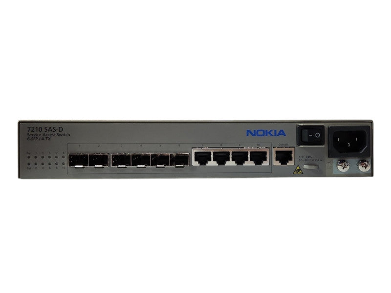 Nokia Alcatel Lucent 7210 SAS-D 6-SFP/4-TX Service Access Switch