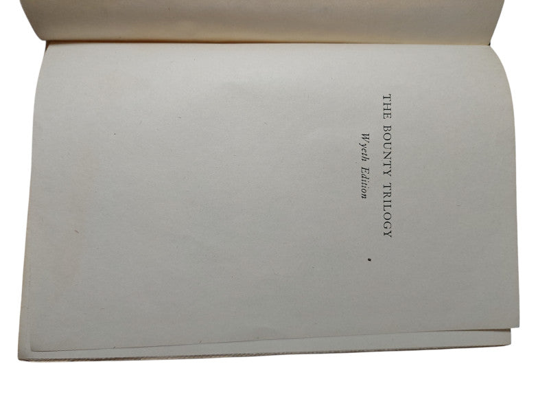 The Bounty Trilogy 1945 Vintage Hardcover Book Charles Nordhoff N.C. Wyeth =