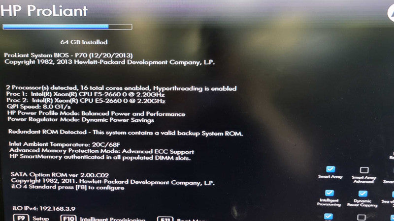 HP PL DL380p Gen8 - 2x Xeon E5-2660 0 | 64GB RAM | NO HDD | P420i | 2x750W %
