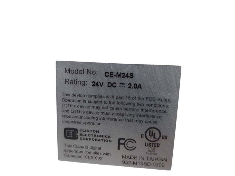 Clinton Electronic Model: CE-M24S Outdoor Stainless Steel Recording Monitor  =