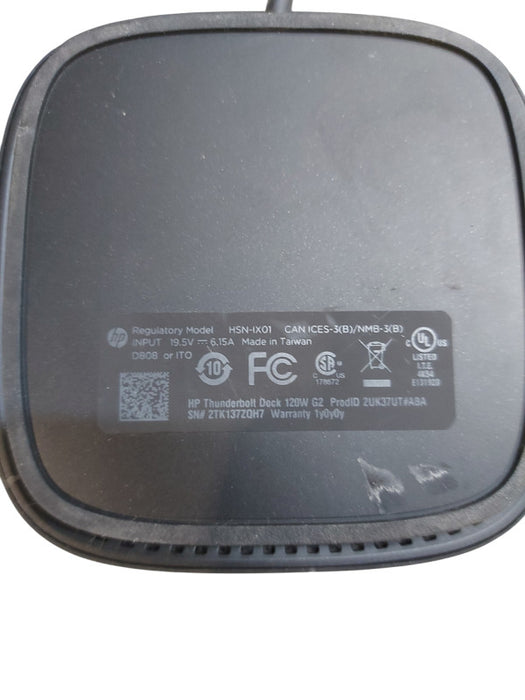 HP USB-C Universal Dock Docking Station HSN-IX02 w/ 120w Adapter