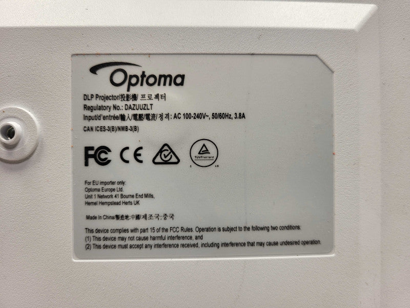 Optoma ZU506T-W - High brightness professional laser projector $