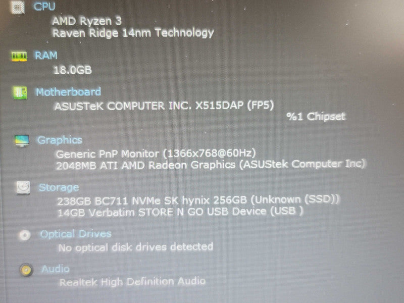 ASUS VivoBook 15 M515DA| Ryzen 3 3250U| 18GB DDR4| 256GB SSD REANO AC ADAPTER β BudLap