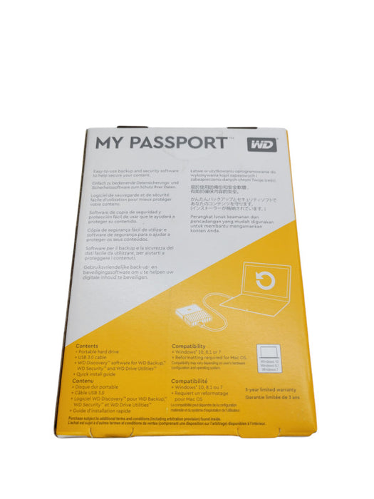 WD  My Passport 1TB External Hard Drive Black WDBYNN0010BBK-0B (OPEN BOX) Q%