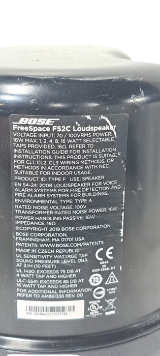Bose FreeSpace FS2C White In-Ceiling Loudspeaker Q