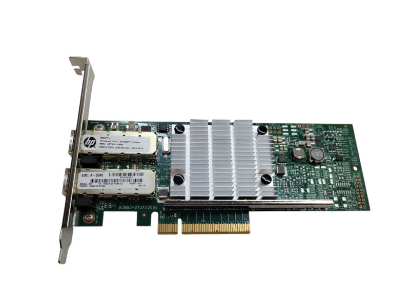 HP 2-Port 10Gb 530SFP+ PCIe x8 Network Adapter Card P/N: 656244- Q%