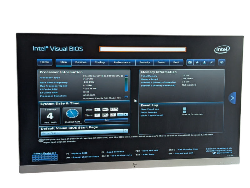 Intel NUC Model NUC8HV NUC8i7HVK Intel Core i7-8809G 16GB RAM 256GB NVMe  -