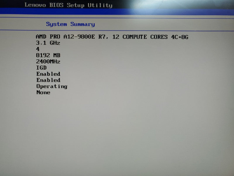 Lenovo ThinkCentre M715q USFF AMD A12-9800E 8GB RAM No HDD Q