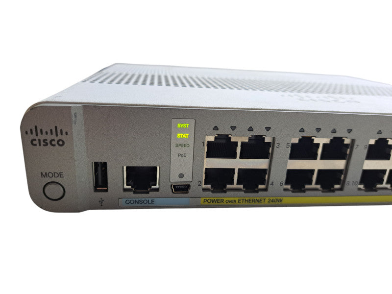 Cisco WS-C3560CX-12PC-S V02 | 12-Port Gigabit PoE+ 240W Silent Switch