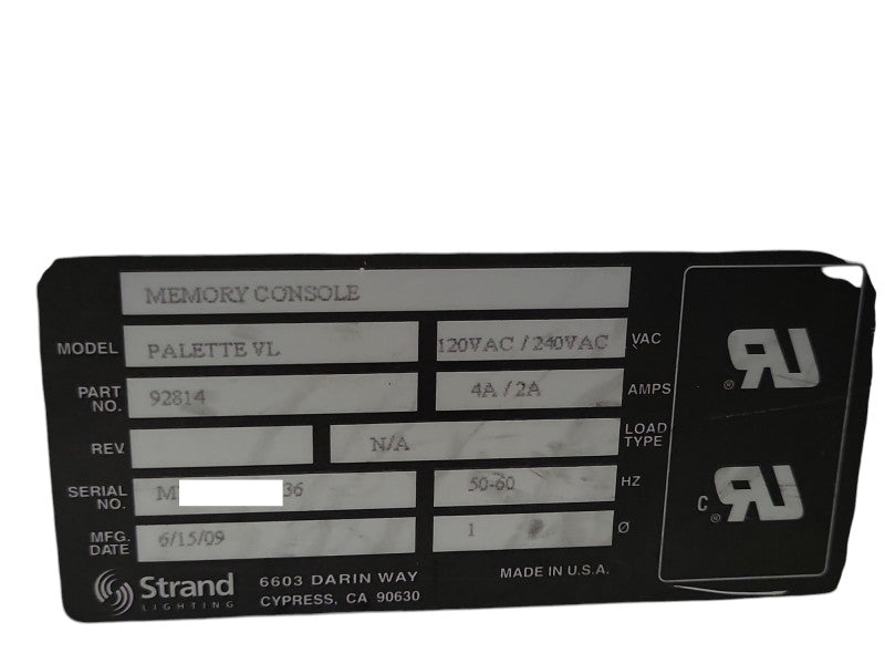 Philips strand lighting Palette VL with embedded PC, READ _