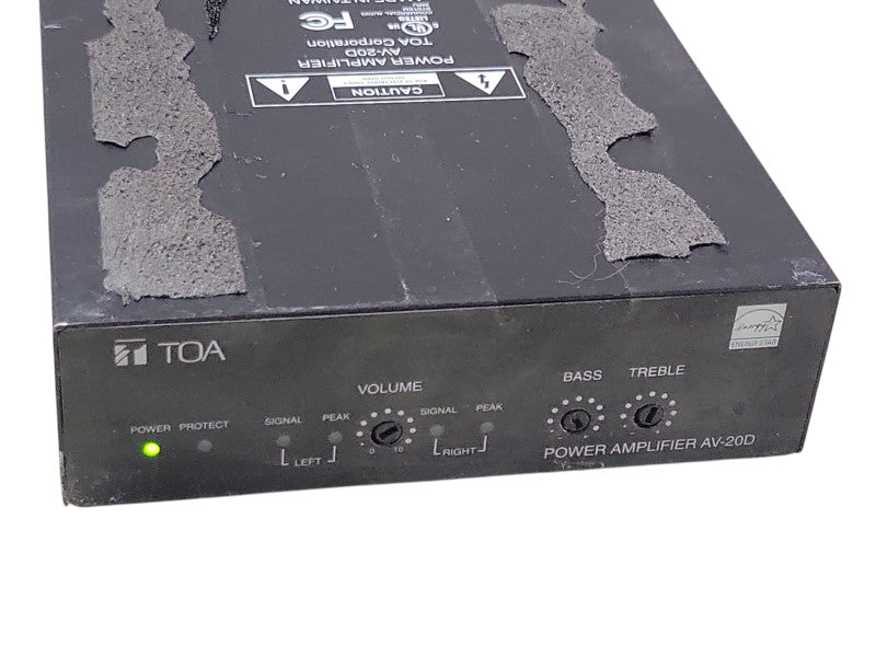 TOA Power Amplifier AV-20D, Tested to power on, READ _