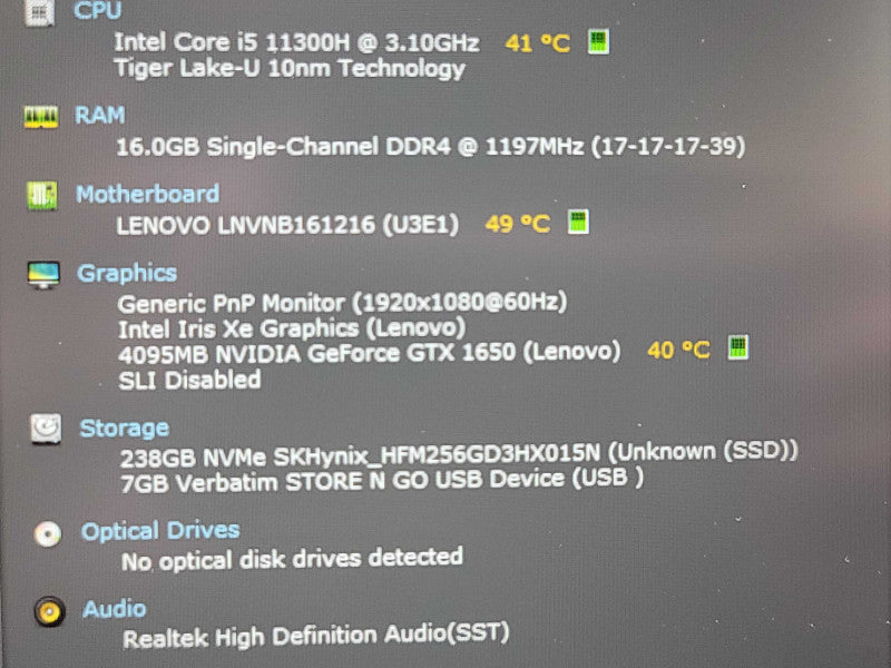 Lenovo IdeaPad Gaming 3 15IHU6| i5-11300H| 16GB DDR4| GTX 1650| 256GB SSD  β Lap200