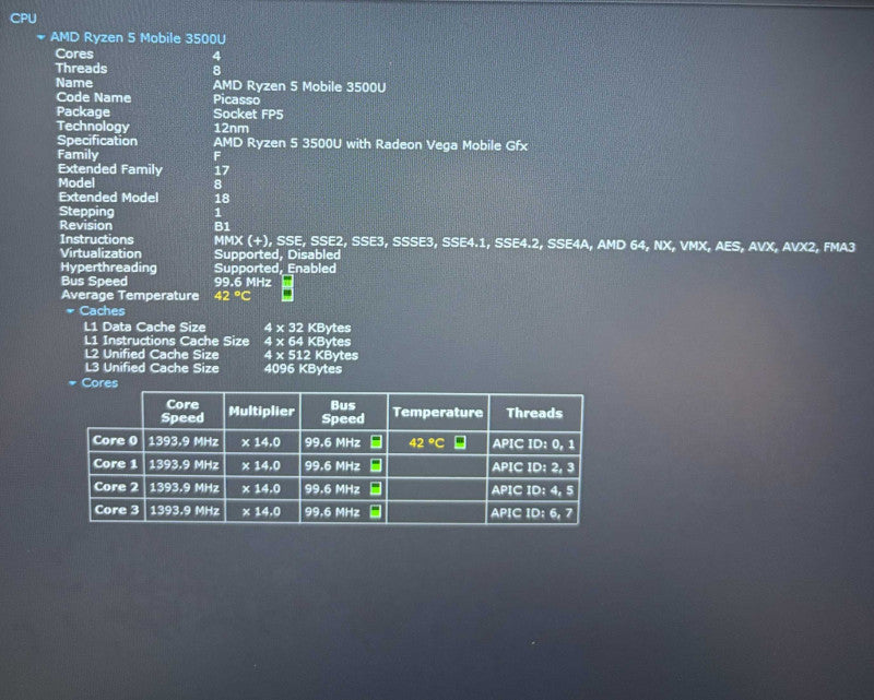 Lenovo ThinkPad E595 AMD Ryzen 5 3500U Radeon Vega GPU 16GB RAM 256GB SSD  Lap200