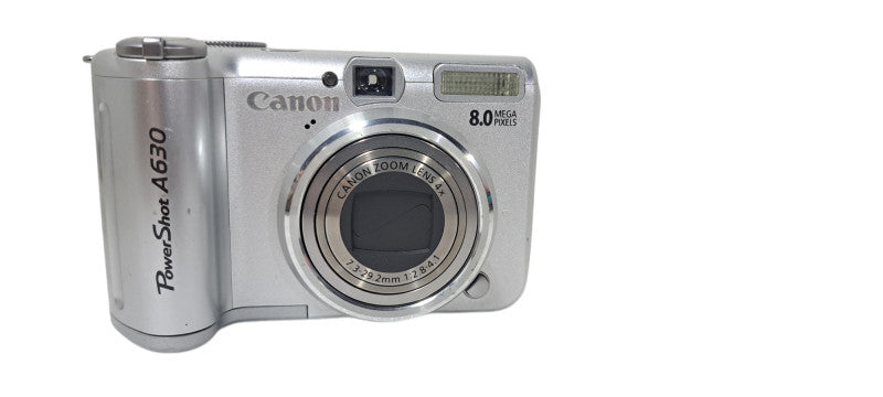 Canon PowerShot A630 Digital Camera Silver 8MP 4x Zoom Flip Screen