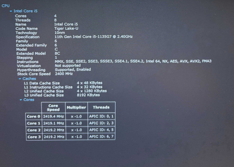 HP ProBook 440 G8 Intel Core i5-1135G7@2.4GHz 16GB RAM 256GB SSD READ