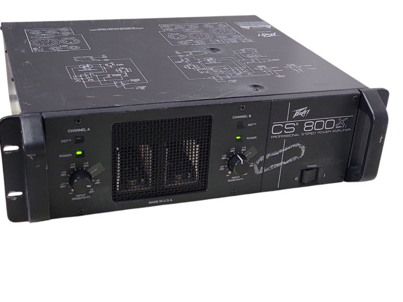 Peavy CS 800X 600W x 2 Professional Stereo Power Amplifier, READ _