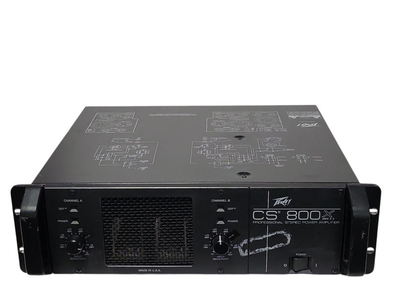 Peavy CS 800X 600W x 2 Professional Stereo Power Amplifier, READ _