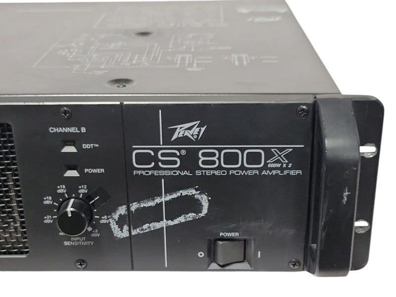 Peavy CS 800X 600W x 2 Professional Stereo Power Amplifier, READ _