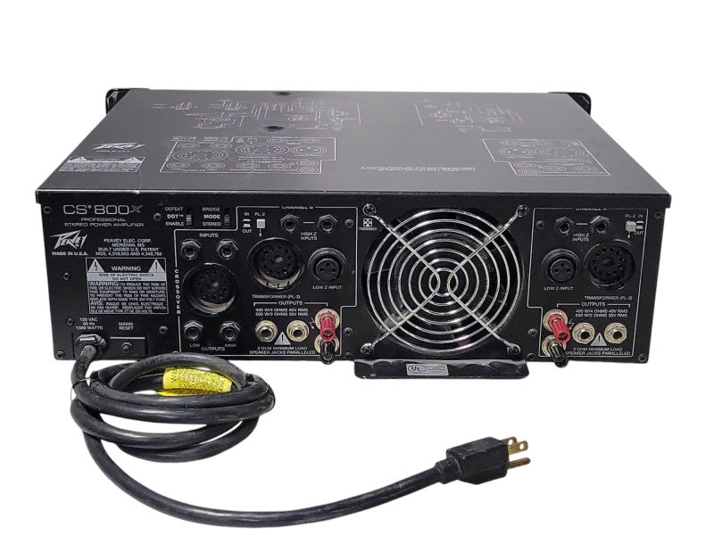 Peavy CS 800X 600W x 2 Professional Stereo Power Amplifier, READ _