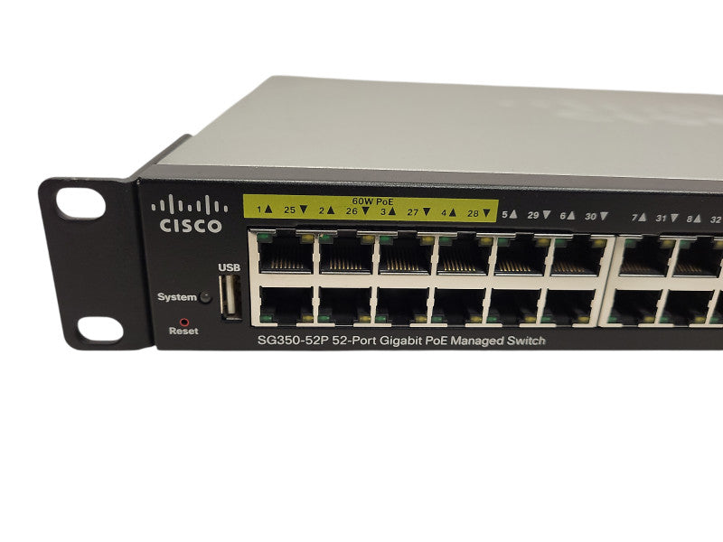 Cisco SG350-52P-K9 52-Port Gigabit PoE Managed Ethernet Switch $