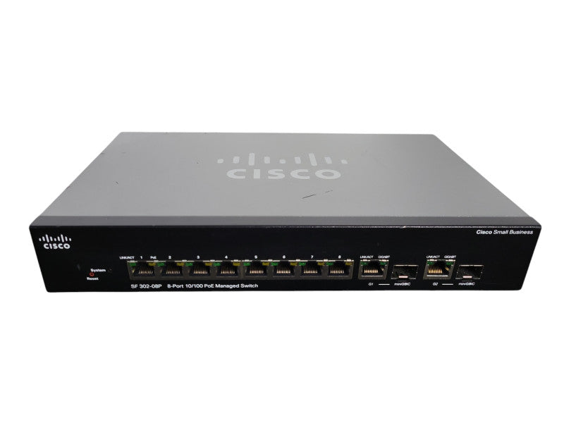 Cisco SF302-08P 8-Port FE PoE Managed Switch !