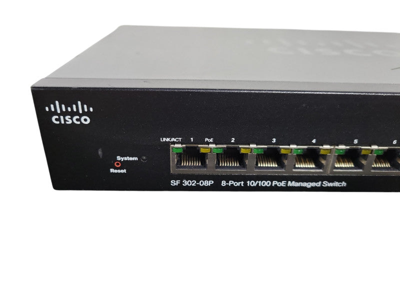 Cisco SF302-08P 8-Port FE PoE Managed Switch !