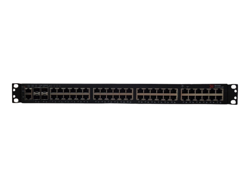 Brocade ICX6450-48P, 48-Port Gigabit PoE+ Switch, 4x 1/10G SFP+ w/ Rackmount