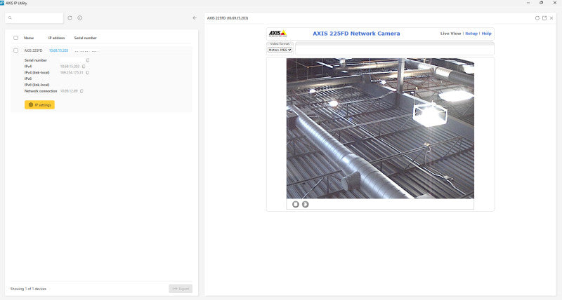 AXIS 225FD Fixed Dome Network Camera, Factory Reset