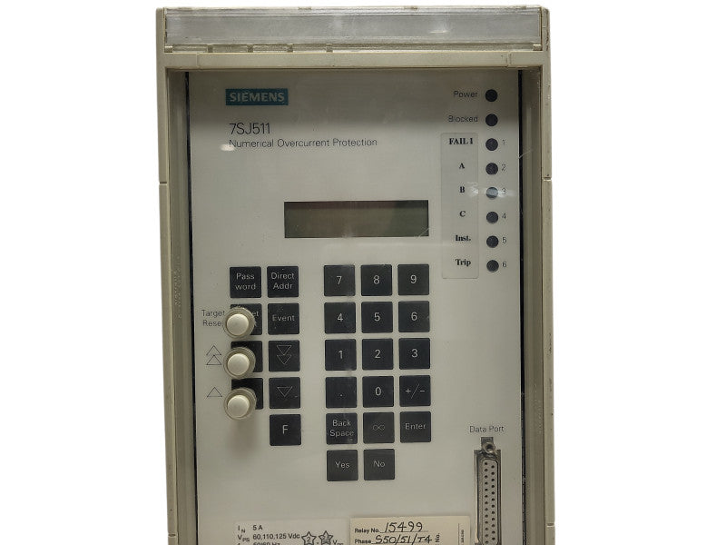 SIEMENS 7SJ511 Numerical Overcurrent Protection READ $