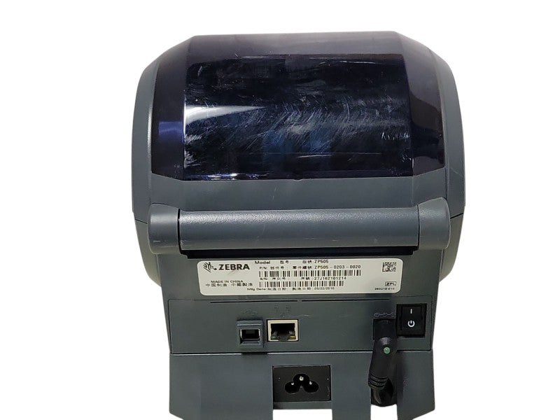 Zebra ZP505 Thermal Label Printer ZP505-0203-0020 w/ Power adapter, READ _