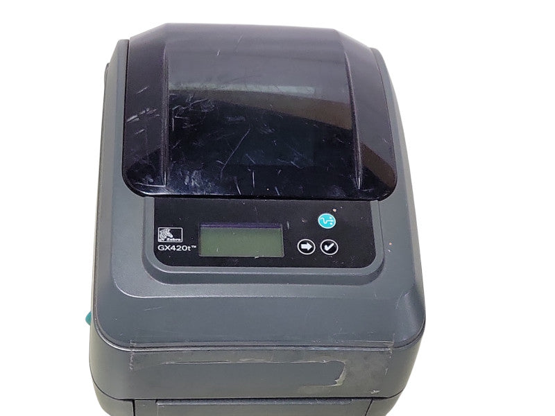 Zebra GX420T USB/Serial Thermal Label Printer GX42-101710-000, Read _