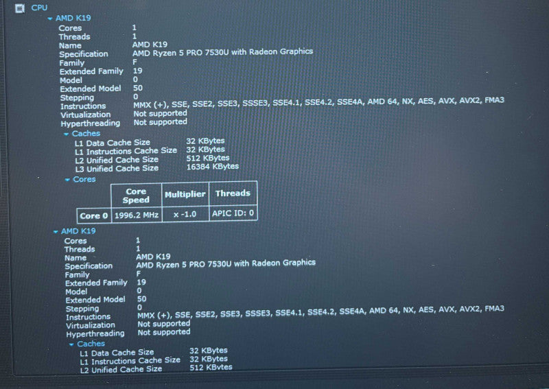 Lenovo ThinkPad L14 Gen 4 AMD Ryzen 5 PRO 7530U 16GB RAM 256GB SSD Q Lap200
