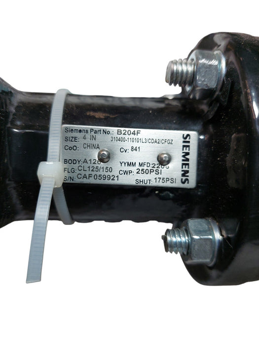 Siemens Valve PN:B204F  B204FC-SA126.600    24V -2P =