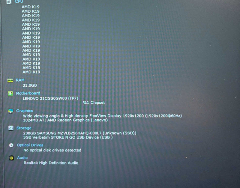 Lenovo ThinkPad T14 Gen 3 TOUCH AMD Ryzen 7 PRO 6850U 32GB RAM 256GB SSD  Lap200