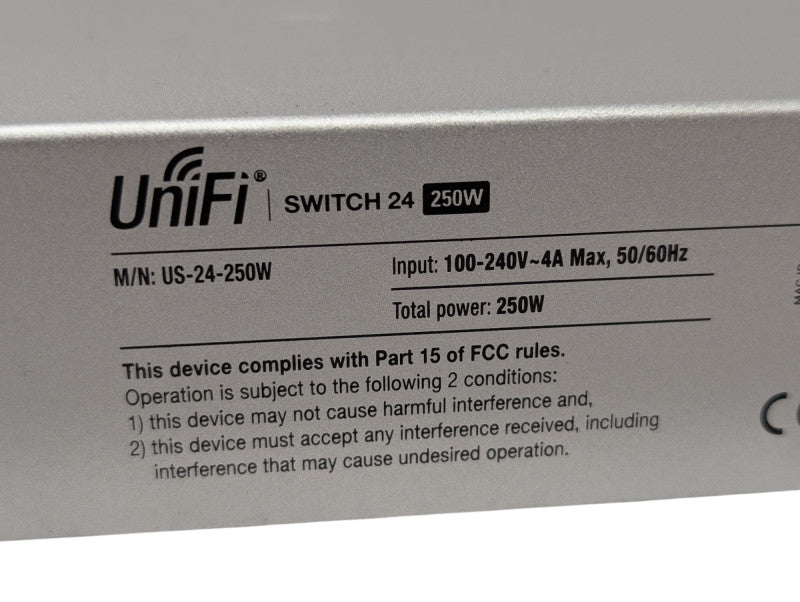 Ubiquiti Networks UniFi US-24-250W 24 Port Gigabit 2 SFP   -