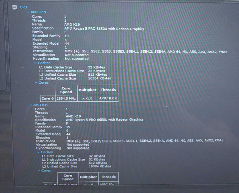 Lenovo ThinkPad Z13 Gen 1 TOUCH AMD Ryzen 5 PRO 6650U 32GB RAM 256GB SSD  Lap200