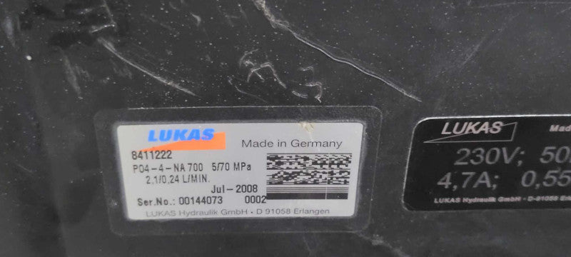 Lukas hydraulik 8411222 with case and accessories, READ _