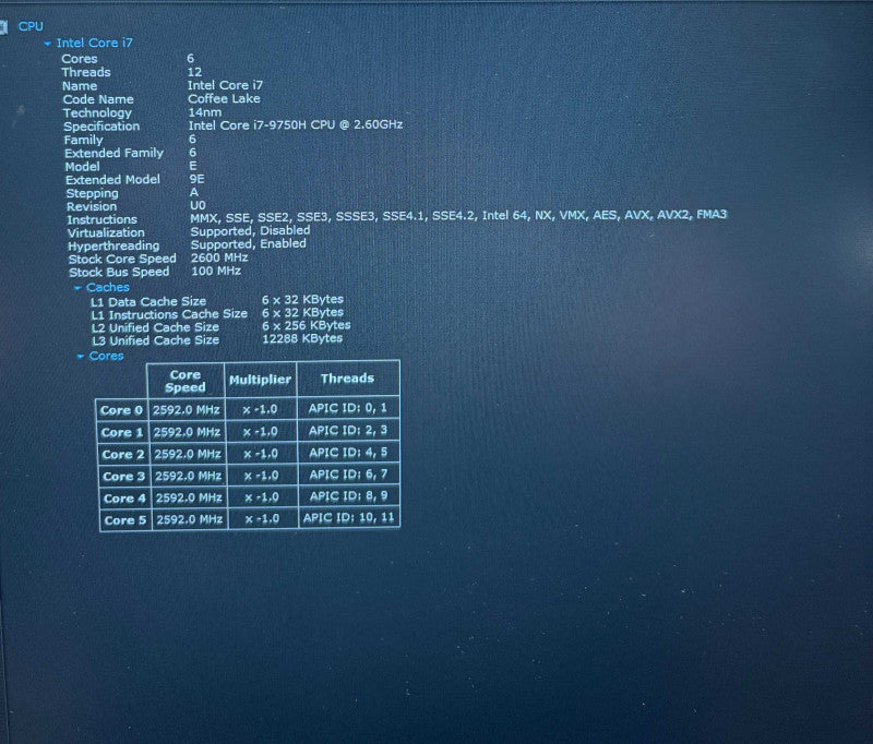 Lenovo ThinkPad P73 i7-9750H@2.6GHz QUADRO P620 4GB GPU 32GB RAM 256GB SSD  Lap200