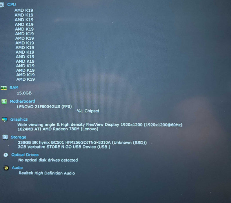 Lenovo ThinkPad T14s Gen 4 TOUCH AMD Ryzen 7 PRO 7840U 16GB RAM 256GB SSD  Lap200