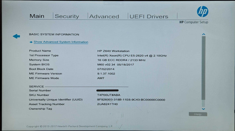 HP Z640 Workstation, Xeon E5-2620 v4 2.10GHz, 16GB DDR4, K4200, 925W PSU