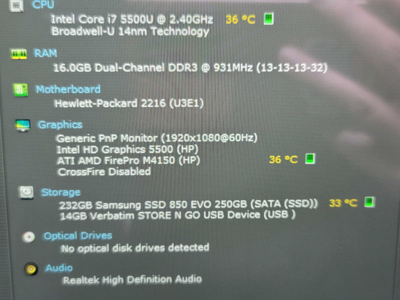 HP ZBook 14 G2| i7-5500U| 16GB DDR3| FirePro M4150| 256GB SSD  β BudLap