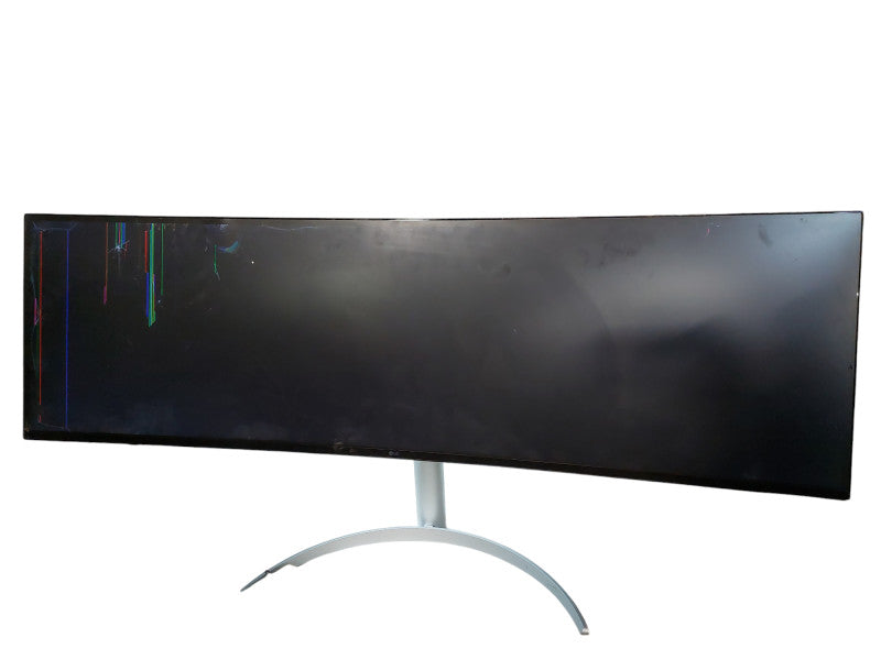 LG Ultra-Wide 49" Monitor Curved Screen w Stand Model: 49WQ95C-W =