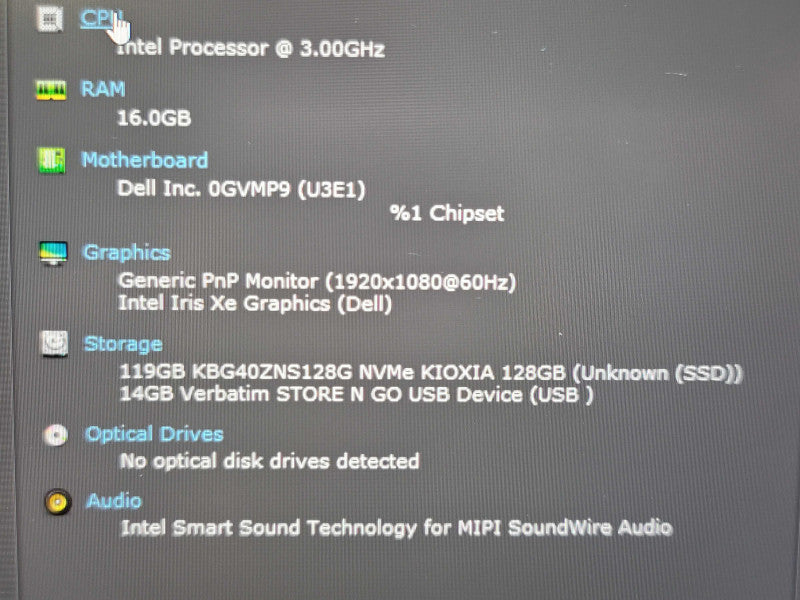 Dell Latitude 9520| i7-1185G7| 16GB RAM| 128GB SSD READ Qβ Lap200