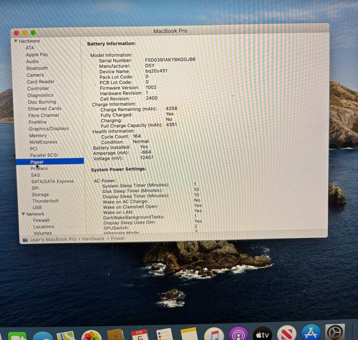 Apple MacBook Pro 13" TouchBar 2020 i5-8257U 8GB 256SSD No Power Adapter
