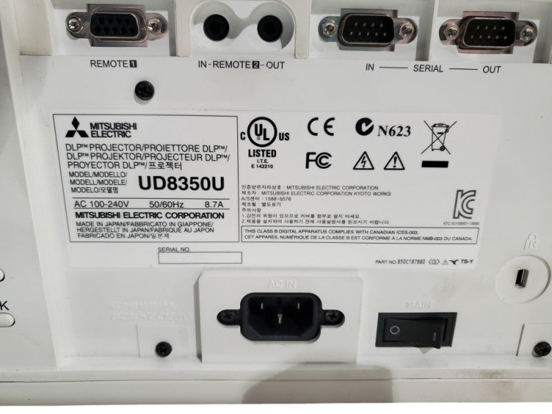 Mitsubishi UD8350U WUXGA Large Venue Projector | Lamp Hours: 1654/1658H