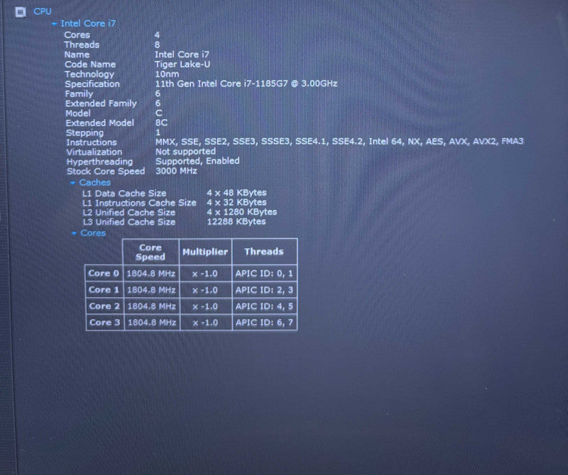 Dell Latitude 9520 TOUCH i7-1185G7@3GHz 16GB RAM 128GB SSD No Power Adapter  Lap200